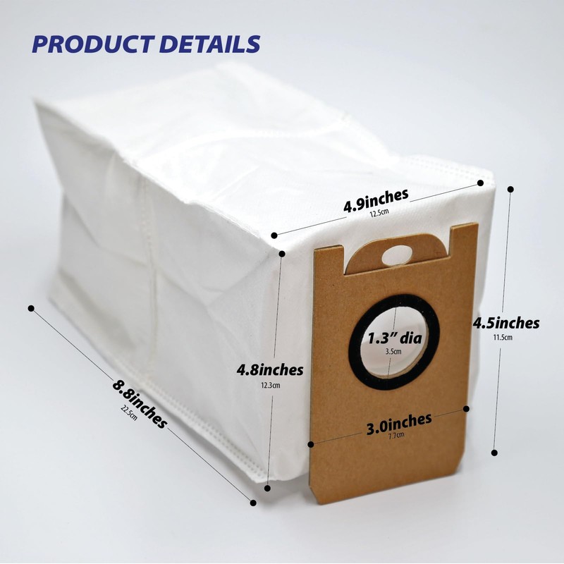 Large Volume Vacuum Robot Bags Replacement Fit For iHOME Autovac