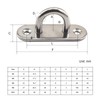6 Pieces M5 304 Stainless Steel Oblong Pad Eye Plate