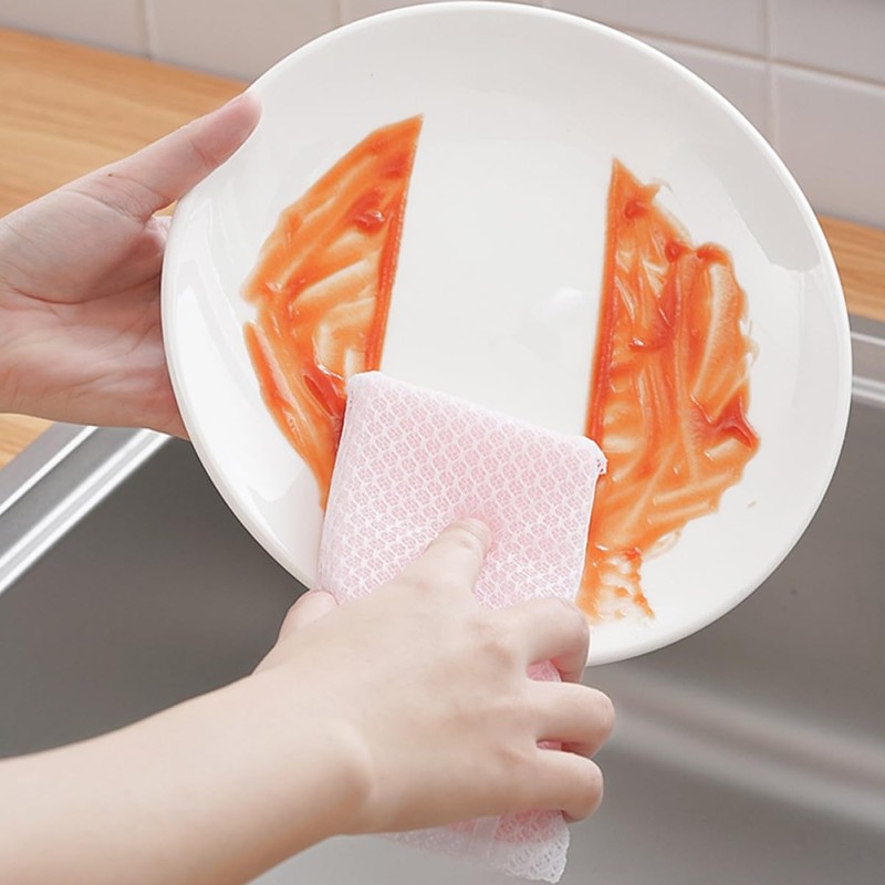 Beavorty Pcs Dishwashing Brush Sponge Cleaning Pad Scouring Cloth for