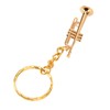 Trumpet Key Chain Pendant Metal Brass Fashionable Stylish Musical Instruments