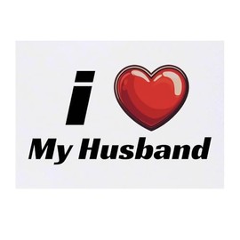 Azeeda 'Ich liebe meinen Mann' Temporäres Tattoo - Hautfreundlicher & Ungiftiger Abziehbild · Wasserfest (TO00082433)