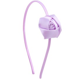 SARATA Rose Flower Day Headband for Women, Hair Hoop Headband, Exquisite Romantic Spring Rose Headband Hair Accessory, Light Purple, Mother's Day Gift, One Size