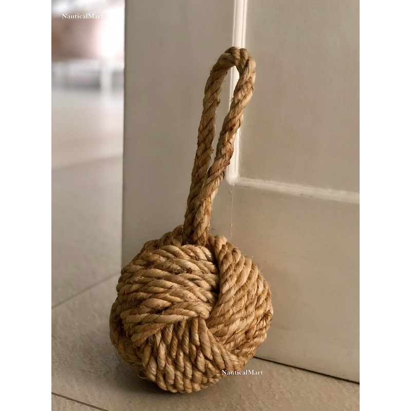 Marseille Rope Knot Jute Rope Door Stopper 10-in