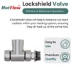 Hot Flow White Marella 3 Modern Thermostatic Radiator Valve Straight