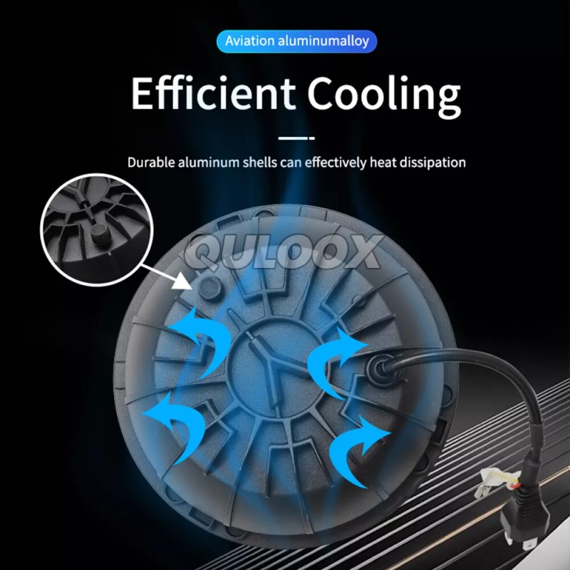 QULOOX For Ford Deluxe 1939-1951 7" INCH Round LED Headlights