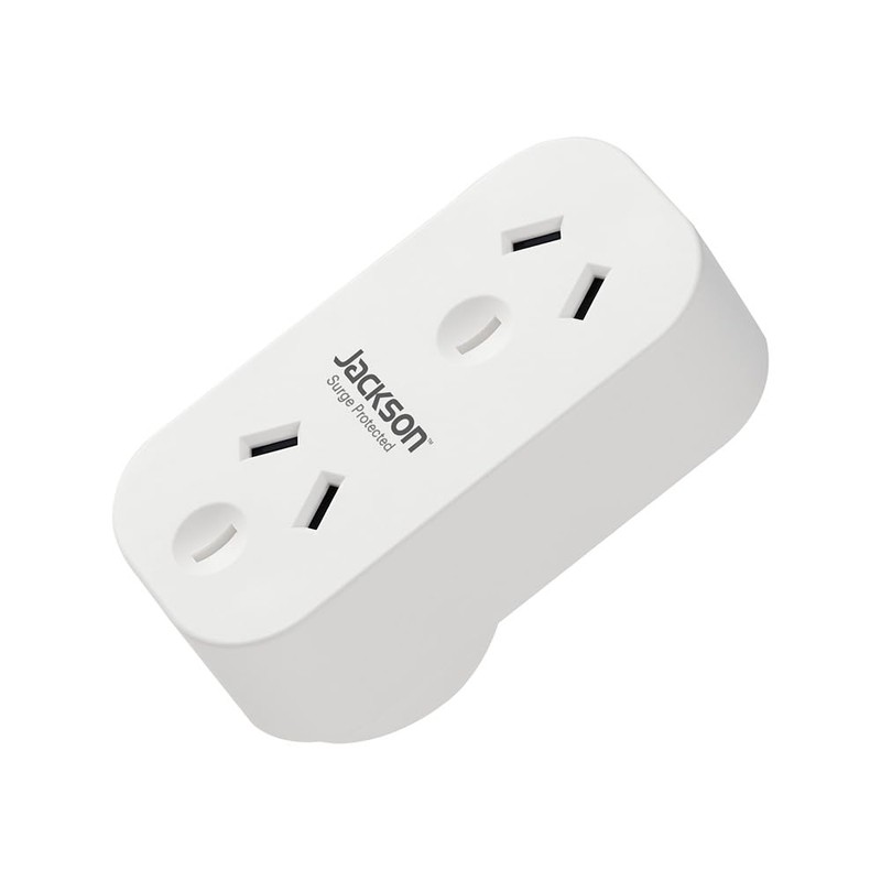 Jackson Surge Protected Double Adaptor