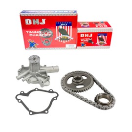 DNJ TK1153AWP Timing Chain Kit with Water Pump for 1981-1989 Chrysler, Dodge, Plymouth B150, B250, B350 5.2L-5.9L V8 16V OHV 5211cc
