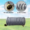 Darnassus Garden Hose, Green PU Curly Water Hose with Brass