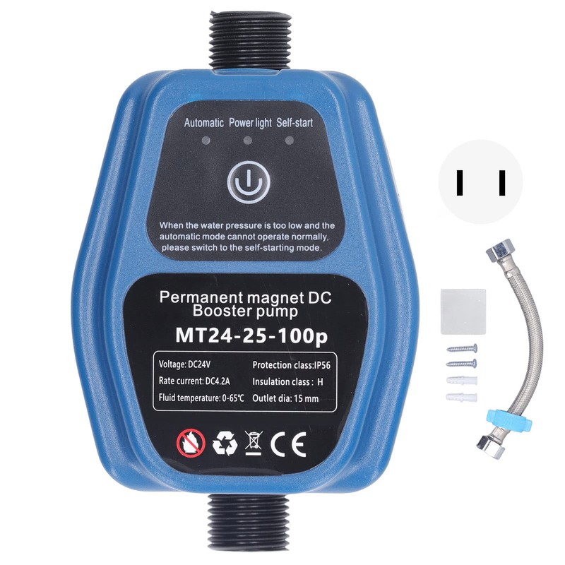 Water Pressure Booster Pump, 100W 24V 25Lmin Hot Water Recirculating