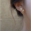 MOUP2023 Pearl Earrings, Women's, Popular, 925 Silver, Hypoallergenic, Simple, Design