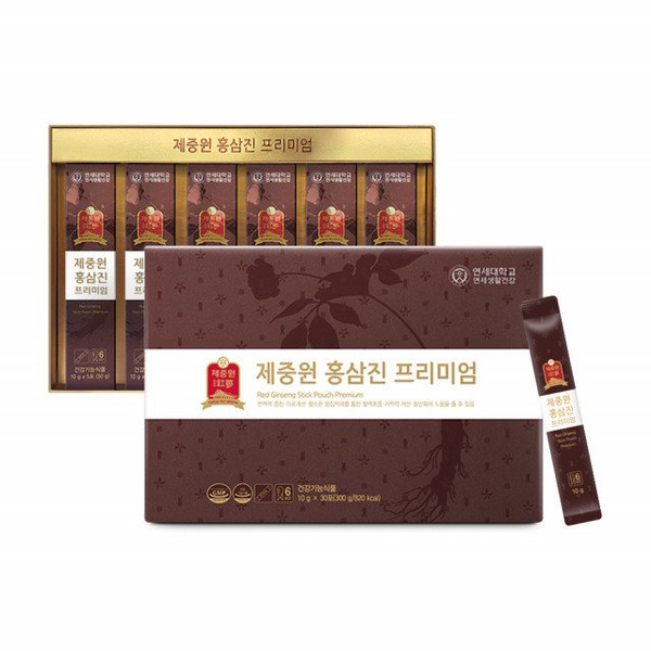 Yonsei Life &amp; Health Red Ginseng Extract Concentrate Ginsenoside Saponin Jejungwon Red Ginseng Premium Stick 10g 30 packs / 연세생활건강 홍삼정 원액 진세노사이드 사포닌 제중원 홍삼진 프리미엄 스틱 10g 30포