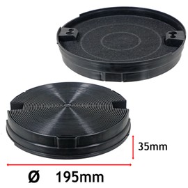 SPARES2GO Type 29 Charcoal Carbon Vent Filters for AEG Cooker Hood (195 mm x 35 mm, Pack of 2)