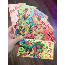 (U.S Seller) 1 Set (6pcs) Red Envelopes 2020 Bao Li Xi TET DAN GIAN