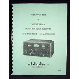 Hallicrafters SX-28-A SX28A Super Skyrider Receiver Manual HAM RADIO