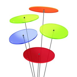 SUNPLAY Suncatcher Discs in Colour Mix, Set of 5 10 cm Diameter + 35 cm Swing Rods