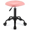 FNZIR Square Rolling Stool with Wheels Height Adjustable Swivel Stools