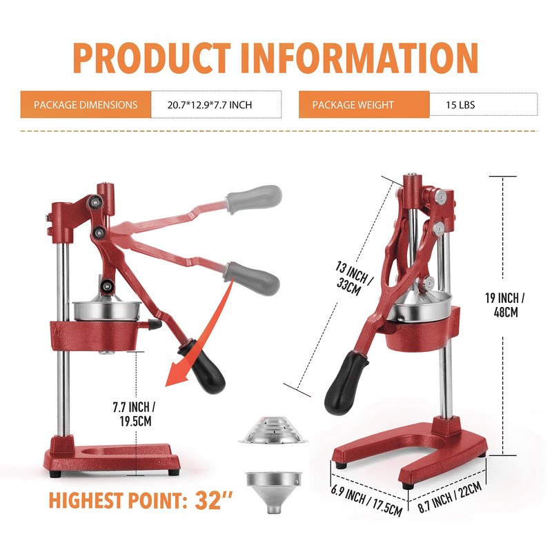 Gowintech 19 Inch Height Extra Tall Commercial Heavy Duty Cast