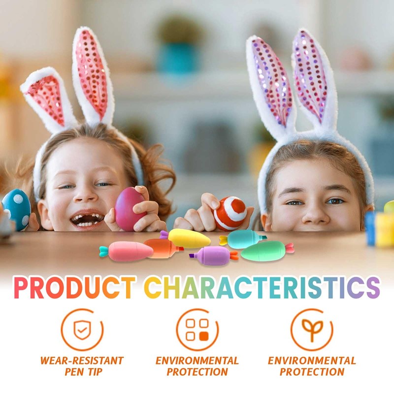 Mini Highlighters Carrots - Set of 12 Cute Mini Highlighters