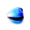 Gold Stone Glowing Yonaguni Blue Firefly Glass, Heart-Shaped, Approx. 0.5