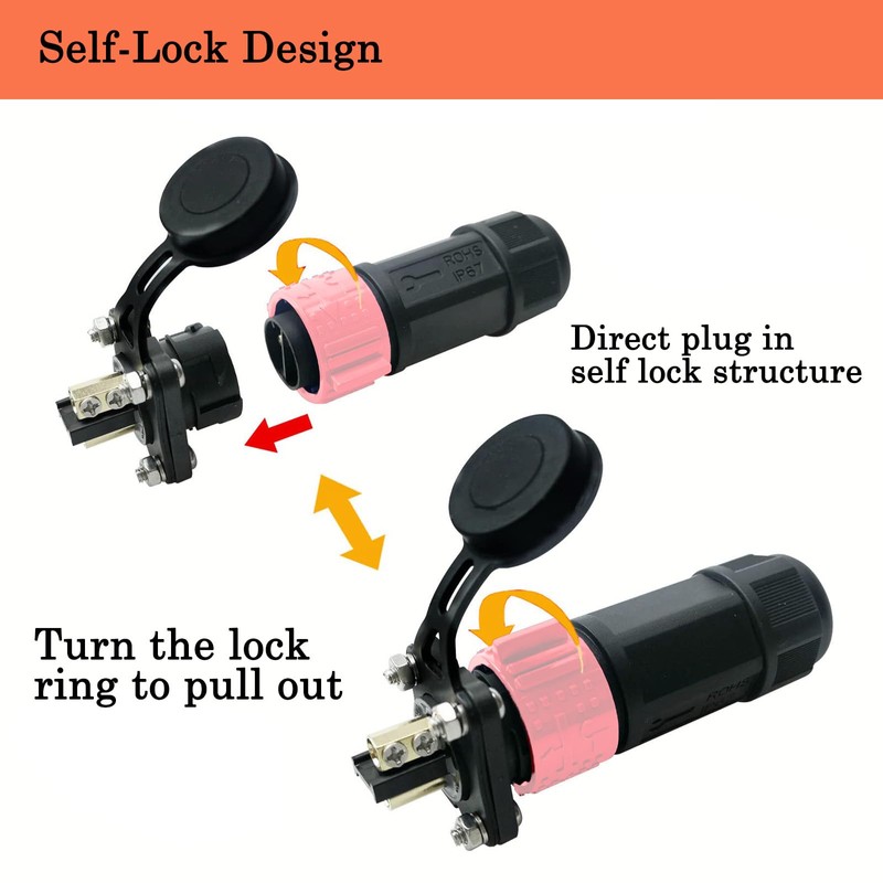 GaiRen Trolling Motor Plug and Circuit Breaker 60Amp Kit, Trolling