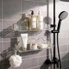 Goklmn 2 Pack Acrylic Shower Caddy No Drilling Adhesive Shower