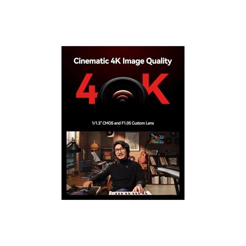 Hollyland VenusLiv Air Cámara Web 4K con IA, Encuadre Automático,