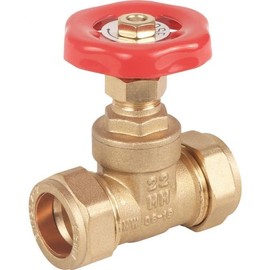 22mm Gate Valve - Brass Compression