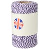 Quality Baker's Twine 100m -Violet/White Stripe 100% Cotton