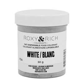 Roxy & Rich Fat Dispersible Food Coloring, 30 Grams White