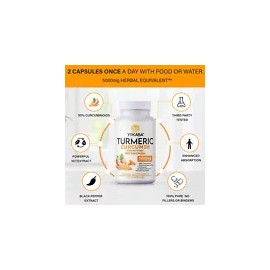 250 Capsules Turmeric Curcumin 5000mg Herbal Extract with BioPerine by YOKABA