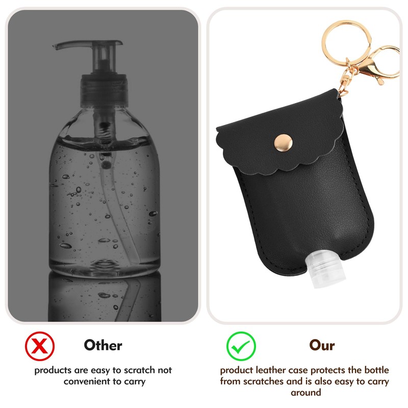 TLIFOS 2pcs Hand Sanitizer Holder, Mini Plastic Empty Bottles Hand