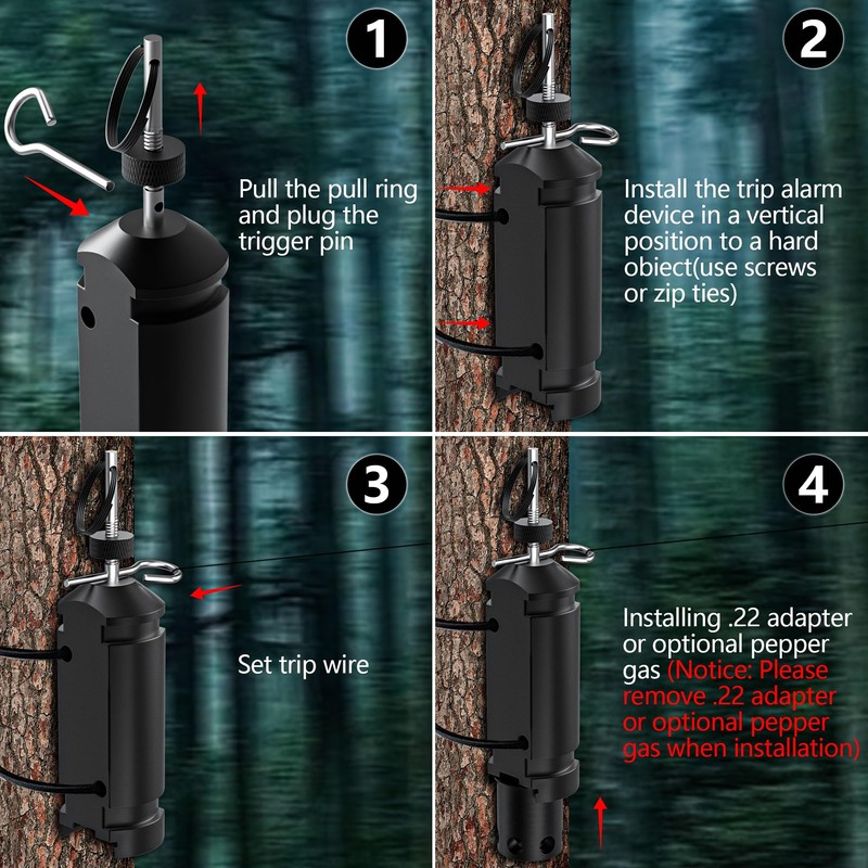Perimeter Trip Alarm with Trip Wire - 12 Gauge Camping