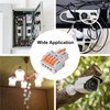 AITRIP 10Pcs Lever Wire Connectors, DIY Mini Quick Terminal Block