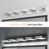 5-Light LED Modern Bathroom Vanity Light Fixture Matte Chrome Modern