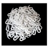 White Pastic Curtain Hooks, Heavy Duty White Hooks for Pencil