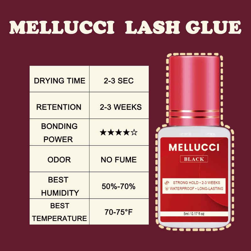 MELLUCCI Lash Cluster Glue Waterproof Strong Hold Cluster Lash Glue