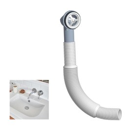 Sink Overflow Kit, Round Overflow Pipes, Sink Overflow, Scalable Overflow Pipe Specially Designed for Sinks and Washbasins, with A Circular Interface 200-600mm Overflow Tube for Sink ﻿