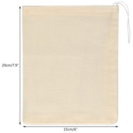 Tayfremn 100pcs Cotton Drawstring Bags, Reusable Muslin Bag Natural Cotton Bags with Drawstring Produce Bags Bulk Gift Bag Jewelry Pouch for Party Home Storage Wedding(6 by 7.9 inches)