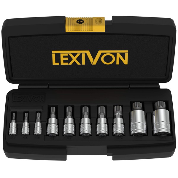LEXIVON LEXIVON XZN Triple Square Spline Bit Socket Set, Premium