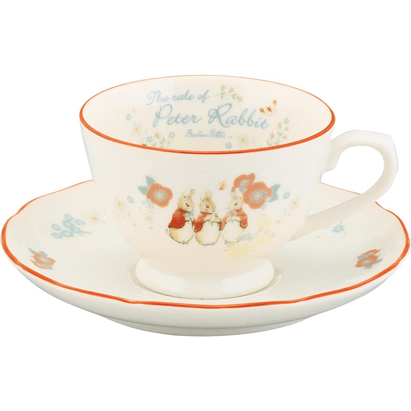 Yamaka Shoten Peter Rabbit Tea Cup & Saucer, 7.8 fl