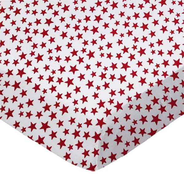 SheetWorld Fitted 100% Cotton Percale Square Play Yard Sheet Fits