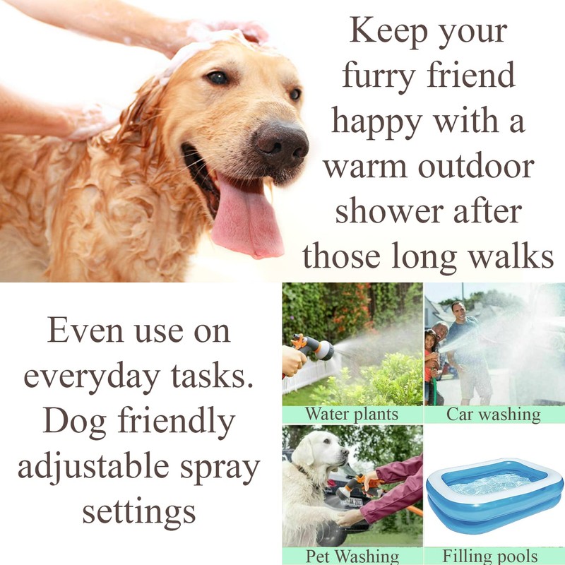 Dog Shower, Hot Cold Mixer Showering Kit, Complete Set for
