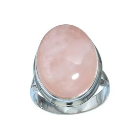 ASFKIPMF 925 Sterling Silver Retro Simple Pink Gem Ring Moonstone Opal Ring Oval Cut Fire Pink Vintage Bridal Wedding Engagement Solitaire Ring Size 7