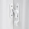 90 Degree White Barn Door Lock, Flip Gate Latch with