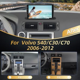 for Volvo S40/C30/C70 2006-2012 Android Car Stereo [2+64G] - Wireless Carplay & Android Auto - 9 Inch Touchscreen Radio with Equalizer, WiFi, GPS, Split Screen + AHD Rear View Camera