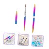 Outanaya 2Pcs Gradient Nail Art Pen Durable Nail Gel Brushes