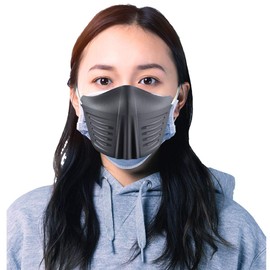 OnLord OL-218B Face Shield, Washable Mask, Splash Prevention, Restaurant Gas Station Mask Protector, Heatstroke Prevention, Pack of 5 (Black)
