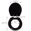 Design House 561241-BLK Dalton Soft Close Rustic Round Toilet Seat,
