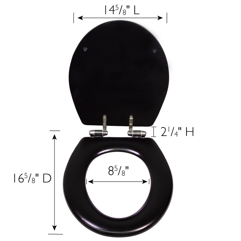 Design House 561241-BLK Dalton Soft Close Rustic Round Toilet Seat,