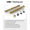 HTOH Gold Shower Drain, 304 Stainless Steel Linear Shower Drain